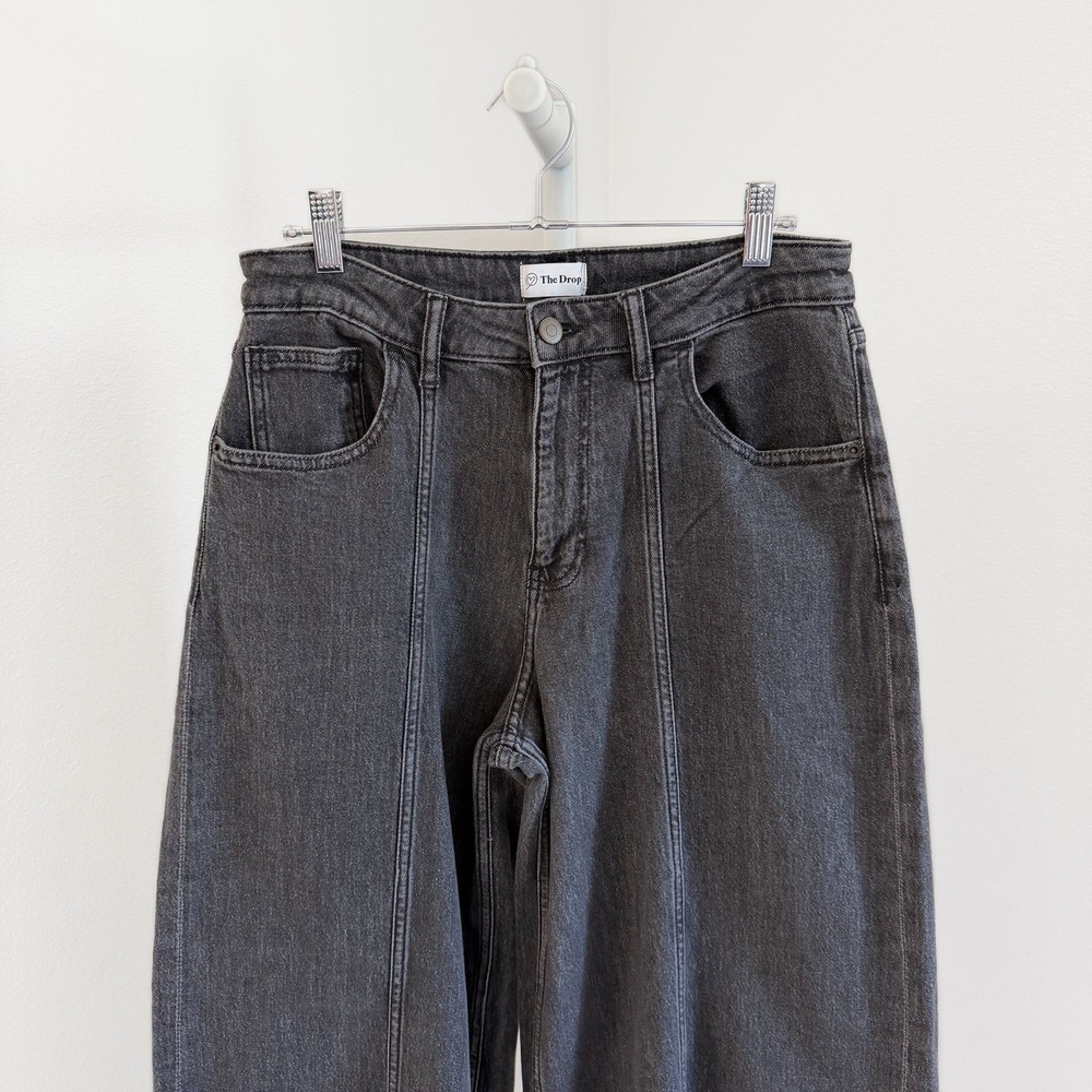The Drop Size 30 Black Wide Leg Jeans High Rise (NEW) - Picture 2 of 5